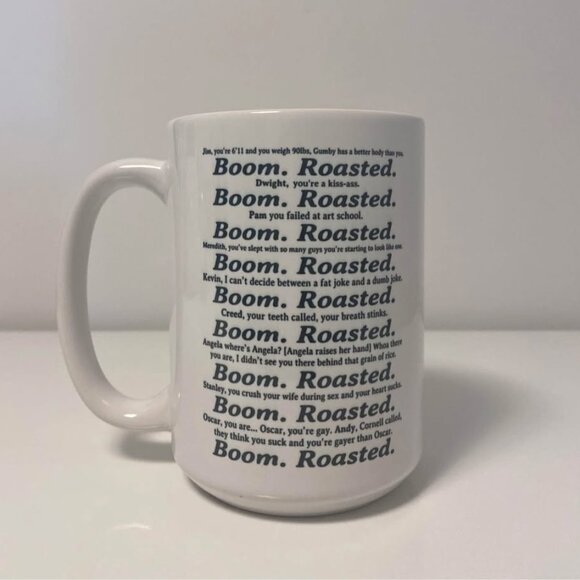 The Office "Boom Roasted" White Ceramic Coffee Mug 15oz - Picture 1 of 7